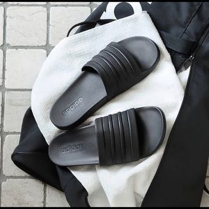 Adidas Adilette Comfort Sandals Blk - W sz 10 NEW